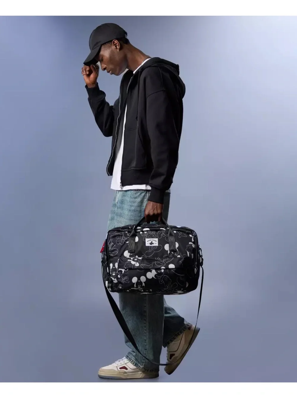 Mickey Mouse Black & White Duffle Bag